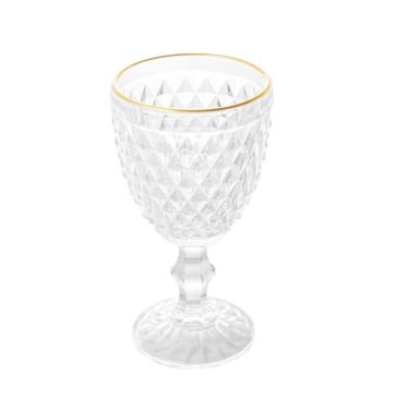 Imagem de Taça para Água Bico de Abacaxi de Vidro Fio de Ouro - Lyor