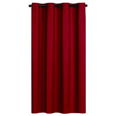 Imagem de Cortina Janela Pequena Vermelha Blackout PVC Liso 1,40x1,60 - Feffo Co