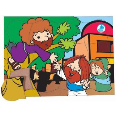 Imagem de Quebra-Cabeça Infantil Bíblico Zaqueu, o Homem Pequeno - Simque