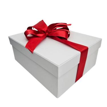 Imagem de Caixa de Presente em Papelão Rígido 20x25x10 Branca - Craftimbui