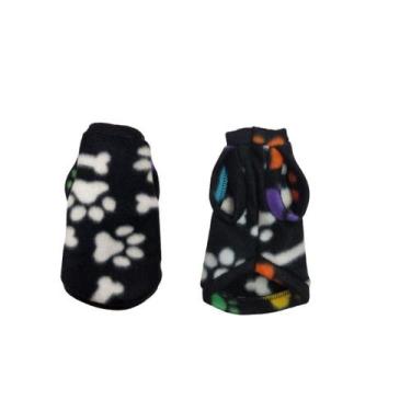 Imagem de Roupinha De Cachorro Filhote - Preto Patinhas - Nicapet