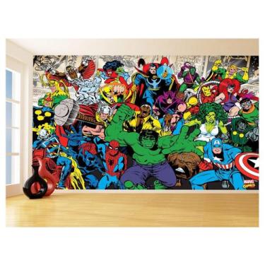 Imagem de Papel De Parede Heróis Marvel Vingadores Cap 3,5M Nhma280 - Você Decor