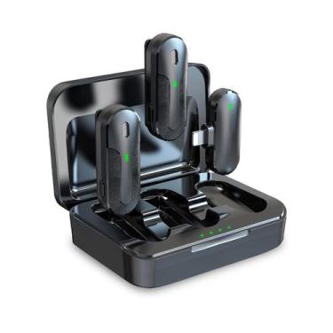 Imagem de Microfone Lapela Sem Fio Profissional Duplo Compatível iPhone 11 ao 14