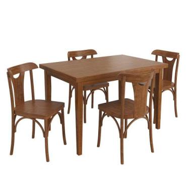 Imagem de Conjunto Sala de Jantar e Cozinha Com 4 Cadeiras Y Madeira Maciça - Ap