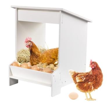 Imagem de EARTHSON Caixas de assentamento para galinhas, galinheiro com armazenamento de ovos, caixa de ninho de postura de galinhas para fazenda de aves, caixas de nidificação de galinhas para patos e aves,