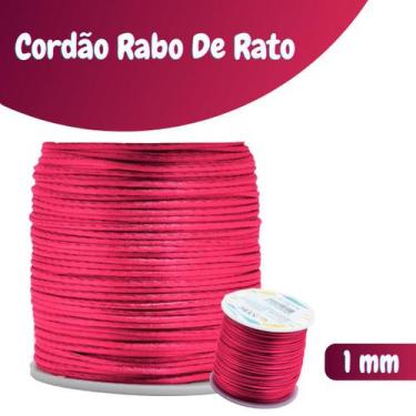 Imagem de Fio De Seda Rosa Escuro - Cordão Rabo De Rato 1mm - Nybc