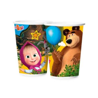 Imagem de 8 Copos Decoração Masha e Urso festa de aniversário - Regina festas
