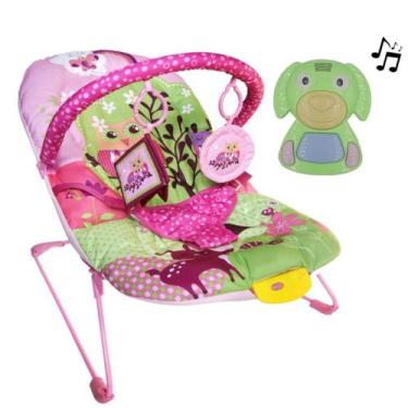 Imagem de Kit Cadeira de Balanço Rosa 9Kg Soft Ballagio + Dog Musical - Color Ba