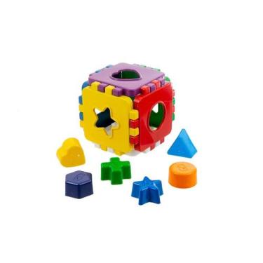 Imagem de Brinquedo Infantil Didático Cubo com Peças de Encaixar - Kendy, Sortid