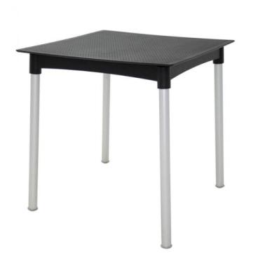 Imagem de Mesa Tramontina Laura Rattan em Polipropileno Preto com Pernas de Alum