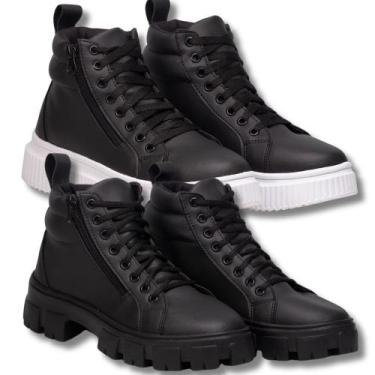 Imagem de Kit Bota Feminina Um Par Plataforma E Um Par Tratorado . - Fierre, 38,