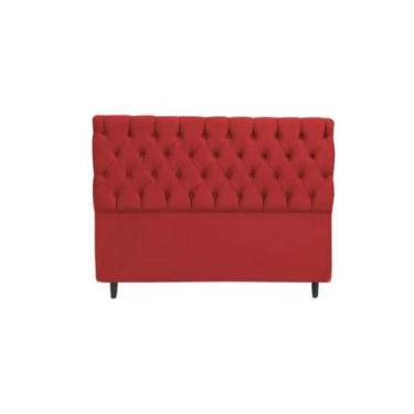 Imagem de Kit Cabeceira com Baú Mirage Capitonê 160 cm Suede Marsala - Biselo's 