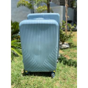 Imagem de Kit Mala Grande 35kg + Mala Bordo 10kg Polipropeno - UltraLeve, Azul p