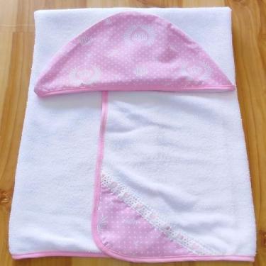 Imagem de Toalha de Bebê modelo Luxo felpuda e forrada com capuz estampado - BRA