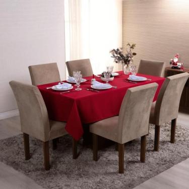 Imagem de Toalha de Mesa 4 Lugares 1,45 x 1,40m Tecido Oxford Liso 1 Peça Natal 