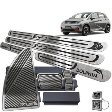 Imagem de BYD Dolphin 2023/2025 Soleira Baixo Relevo Pedaleira Descanso Inox - T