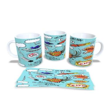 Imagem de Caneca Branca de Porcelana Personalizada Coleção Luta em Quadrinhos - 