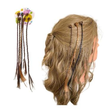 Imagem de Kit 48 Mechas Aplique De Cabelo Com Piranha Infantil - Blook