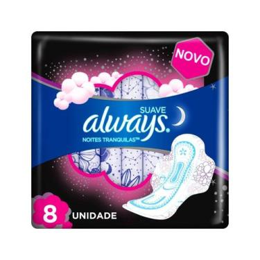 Imagem de Absorvente Always Noites Tranquilas Suave com Abas 8 Unidades