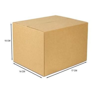 Imagem de Caixa De Papelão Embalagem 17 X 14 X 15 Cm 25 Unidades - goiaspel