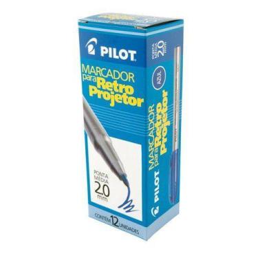 Imagem de Marcador P/ Retroprojetor Pilot 2.0 Azul - Cx C/ 12