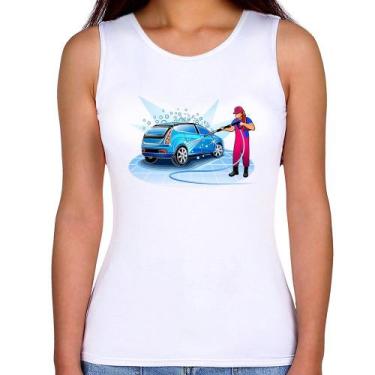 Imagem de Regata Feminina Lava Jato Mulher - Foca na Moda, Branco, GG