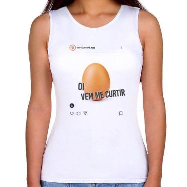 Imagem de Regata Feminina Oi, vem me curtir - Foca na Moda, Branco, P
