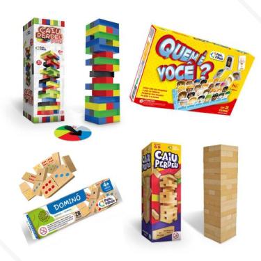 Imagem de Kit Jogos 4 em 1 Caiu Perdeu + Domino + Quem é Voce + Caiu Perdeu Pro 