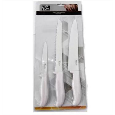 Imagem de Jogo De Faca Inox Com Corte Preciso Color Ke Home