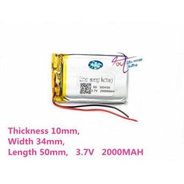 Imagem de Bateria 3,7v 2000 Mah 10mm Espessura(grossa) Cr Nova - KMIG