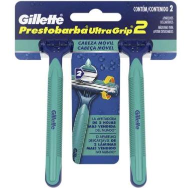 Imagem de Aparelho de Barbear Gillette Prestobarba Ultragrip Cabeça Móvel c/ 2 U
