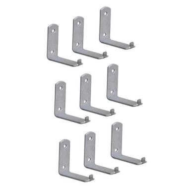 Imagem de Kit 9 Suporte Para Extintor de Incêndio Chapa L 2 Furo 6x5cm - Metasal