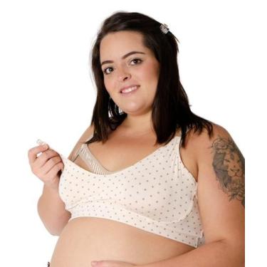 Imagem de Sutiã Amamentação Plus Size Gestante sem Bojo Tamanhos Grandes Coração