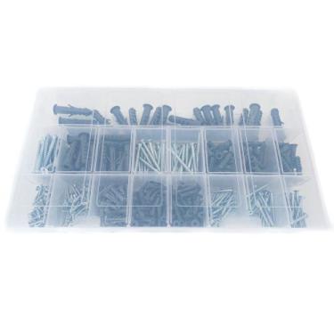 Imagem de Kit 450 Peças Parafusos Philips Buchas Anel 5 6 8 10 e Caixa - Kit Par