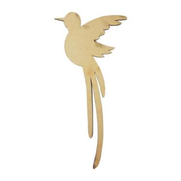 Imagem de Kit 10 Aplique Passaro Beija-flor 6mm 23x11 Mdf Madeira - ATACADÃO DO 