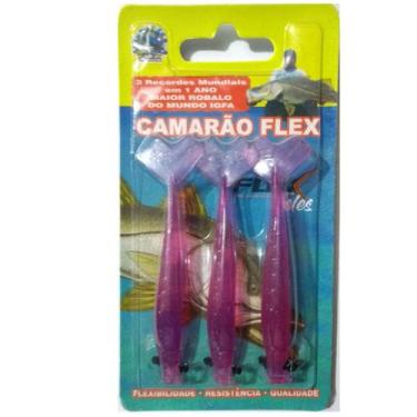 Imagem de Isca Camarão Artificial Flex de 8cm - modelo FAT e SLIM - Flex Iscas A