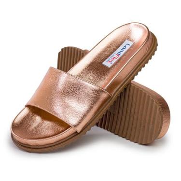 Imagem de Sandália Rasteirinha Chinelo Feminino Papete - Landflex, Bronze, 36
