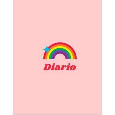 Imagem de Diario rosa del arco iris: 8.5x11 in Composition Notebook (Spanish Edition)