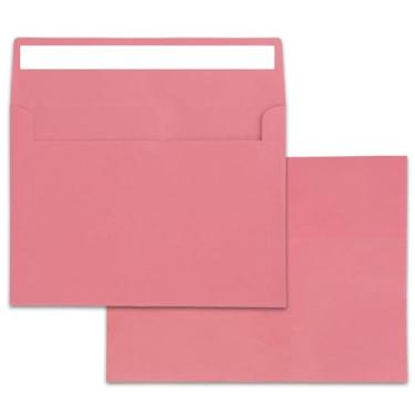 Imagem de 50 pacotes de envelopes de convite, envelopes de cartão postal, envelopes A2 rosa, envelopes para convites, envelopes para cartões de 11 x 14 cm, cartões comemorativos, envelopes autoselados para