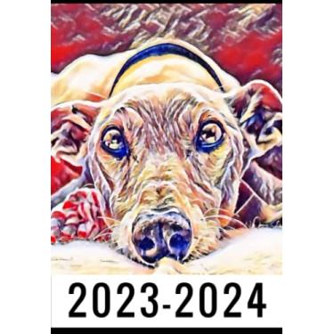 Imagem de Greyhound 2-Year 2023-2024 Pocket Planner: Monthly Calendar & Agenda Organizer, Monthly Appointment Book, Jan 2023 Dec 2024 Personal Time Management, ... next 2 years, Gifts For Greyhound lovers.
