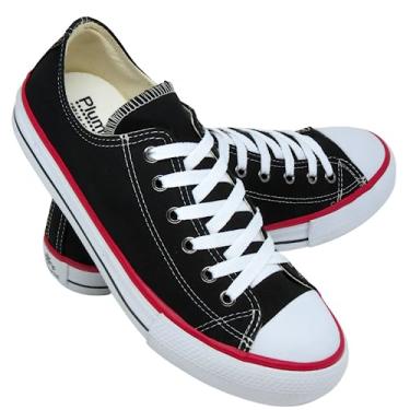 Imagem de Tênis All Classic Casual Confortável Plumax Star Cano Baixo Preto 1000 Cor:Preto;Tamanho:35