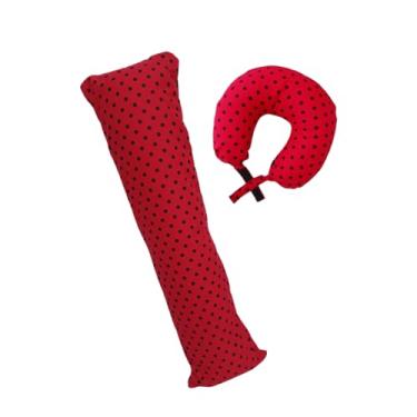 Imagem de Luma Confort, Almofada Descanso Cinto De Segurança apoio pescoco Viagem COR:POÁ VERMELHO