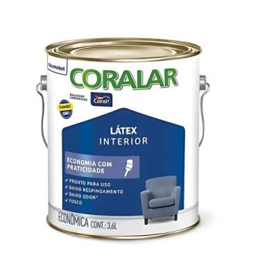 Imagem de Tinta Latex Fosco 3,6L Coral Economico Para Parede Anti Mofo Baixo Odo