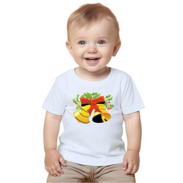 Imagem de Camiseta Natalina Sinos De Natal Camisa Personalizada Blusa Infantil e