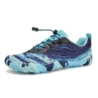 Imagem de WateLves Water Shoes – Meias aquáticas de secagem rápida, para surf, ioga, hidroginástica, Camuflagem azul, 14 Women/12.5 Men