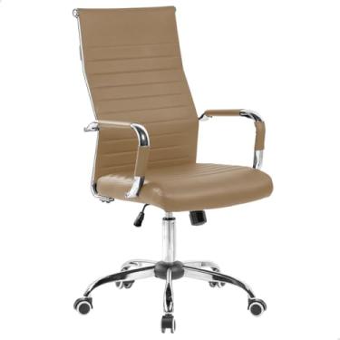 Imagem de Cadeira Office Presidente Ergonômica Giratória Esteirinha C305 Confortavel Design (Bege)