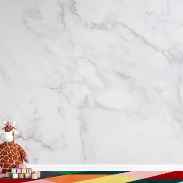 Imagem de Papel de Parede  Mármore Branco lavável para cozinha e banheiro - AloP