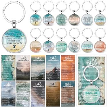 Imagem de Junkin Chaveiro cristão Dia das Mães presente em massa versículo religioso bíblico marcador de livro para mulheres homens presentes de igreja dia dos pais, Paisagem, 2.76 x 4.72 inches