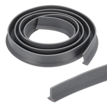 Imagem de PATIKIL Protetor de barragem de água de limite de chuveiro dobrável de 118 polegadas, barreira de rolha de chuveiro, protetores autoadesivos contra respingos para parte inferior de porta de chuveiro