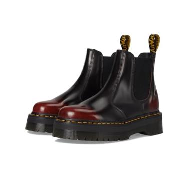 Imagem de Dr. Martens Bota unissex adulto 2976 Quad Chelsea, Vermelho cereja, 11 Women/10 Men